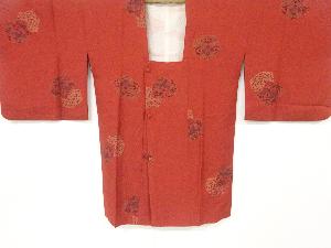 リサイクル　変わり亀甲に花鳥模様道行コート